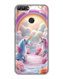 Чехол для Huawei Honor 9 Lite с картинкой «Радуга и единороги» Чехол для Huawei Honor 9 Lite с картинкой «Радуга и единороги»