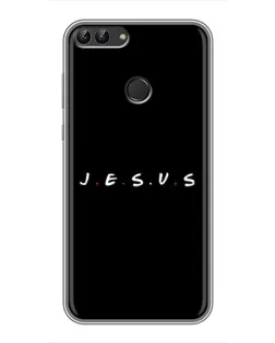 Чехол для Huawei Honor 9 Lite с картинкой «Точки веры J.E.S.U.S.»