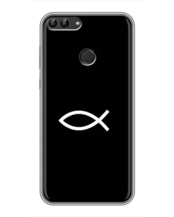 Чехол для Huawei Honor 9 Lite с картинкой «Символ рыбы Jesus»