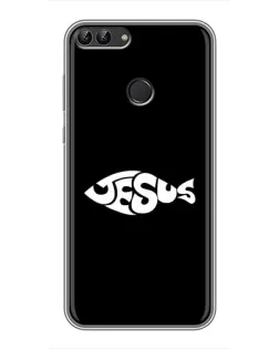 Чехол для Huawei Honor 9 Lite с картинкой «Рыба Jesus»