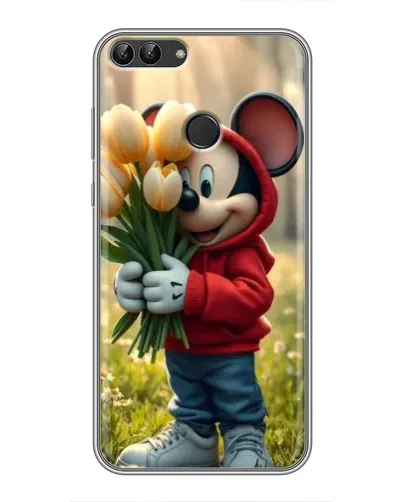 Чехол для Huawei Honor 9 Lite с картинкой «Микки с тюльпанами» Чехол для Huawei Honor 9 Lite с картинкой «Микки с тюльпанами»