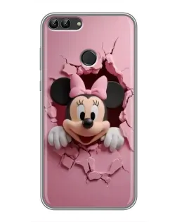 Чехол для Huawei Honor 9 Lite с картинкой «Минни сквозь стену»