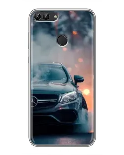 Чехол для Huawei Honor 9 Lite с картинкой «Mercedes — ночной город»