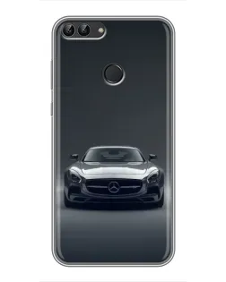 Чехол для Huawei Honor 9 Lite с картинкой «Mercedes на черном»
