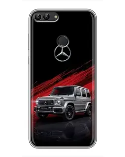 Чехол для Huawei Honor 9 Lite с картинкой «Mercedes G-Class красный»