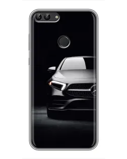 Чехол для Huawei Honor 9 Lite с картинкой «Свет фар Mercedes»