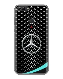 Чехол для Huawei Honor 9 Lite с картинкой «Mercedes — бирюзовый акцент»