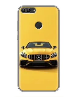 Чехол для Huawei Honor 9 Lite с картинкой «Желтый Mercedes GT»