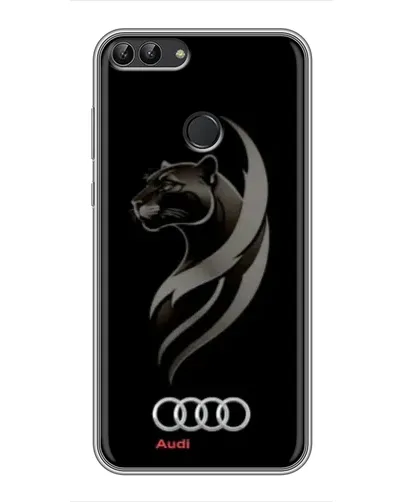Чехол для Huawei Honor 9 Lite с картинкой «Графика — пантера и Audi»