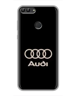 Чохол для Huawei Honor 9 Lite з картинкою «Audi — золотий логотип»