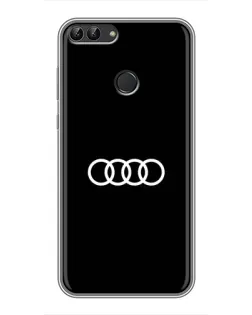 Чохол для Huawei Honor 9 Lite з картинкою «Audi White Logo»