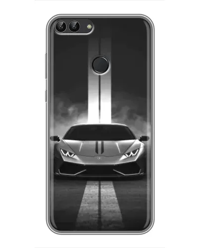 Чехол для Huawei Honor 9 Lite с картинкой «Lamborghini симметрия дорог»