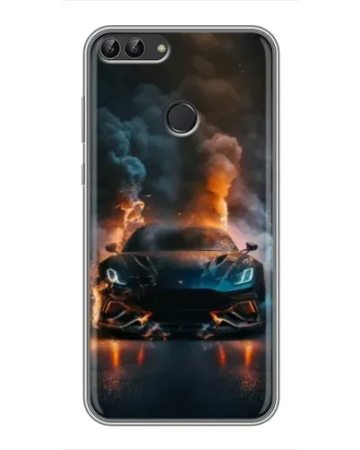 Чехол для Huawei Honor 9 Lite с картинкой «Lamborghini дымная эстетика»