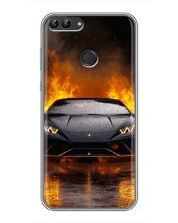 Чехол для Huawei Honor 9 Lite с картинкой «Lamborghini в огне» Чехол для Huawei Honor 9 Lite с картинкой «Lamborghini в огне»