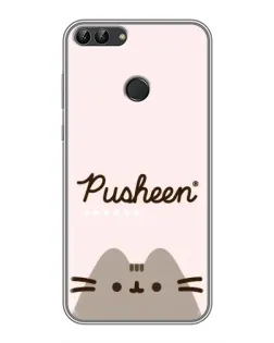 Чехол для Huawei Honor 9 Lite с картинкой «Pusheen логотип»