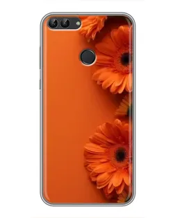 Чехол для Huawei Honor 9 Lite с картинкой «Оранжевые герберы»