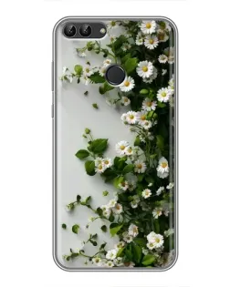 Чехол для Huawei Honor 9 Lite с картинкой «Ветка мелких белых цветов»