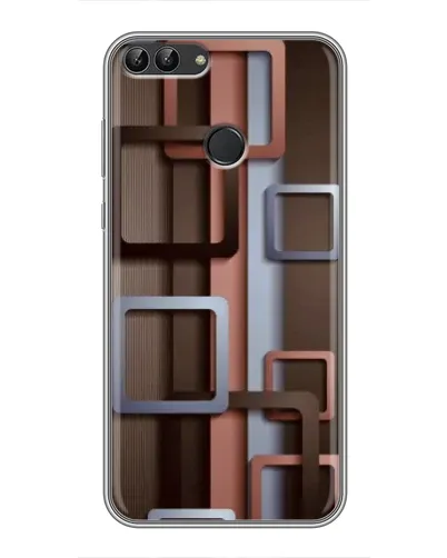 Чехол для Huawei Honor 9 Lite с картинкой «Коричневые объемные квадраты» Чехол для Huawei Honor 9 Lite с картинкой «Коричневые объемные квадраты»
