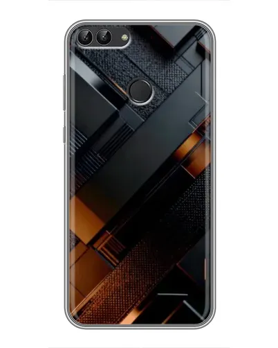 Чехол для Huawei Honor 9 Lite с картинкой «Черные геометрические блоки» Чехол для Huawei Honor 9 Lite с картинкой «Черные геометрические блоки»