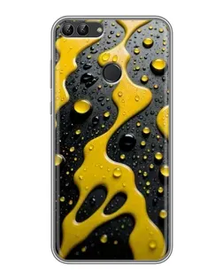 Чехол для Huawei Honor 9 Lite с картинкой «Жидкое желтое золото»