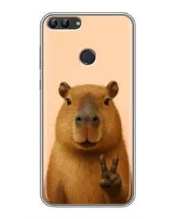 Чехол для Huawei Honor 9 Lite с картинкой «Капибара виктория»