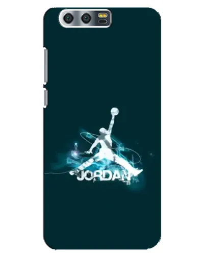 Чехол для Huawei Honor 9 (Glory 9, STF) с картинкой «Jordan Blue Fire»