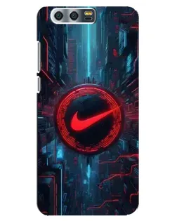 Чехол для Huawei Honor 9 (Glory 9, STF) с картинкой «Техногенный стиль Nike»