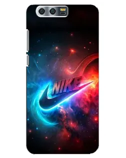 Чехол для Huawei Honor 9 (Glory 9, STF) с картинкой «Огненный логотип Nike»