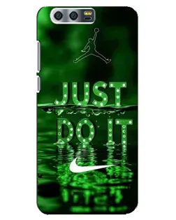 Чехол для Huawei Honor 9 (Glory 9, STF) с картинкой «Зеленый неоновый Nike»