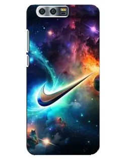 Чехол для Huawei Honor 9 (Glory 9, STF) с картинкой «Космический Nike Swoosh»