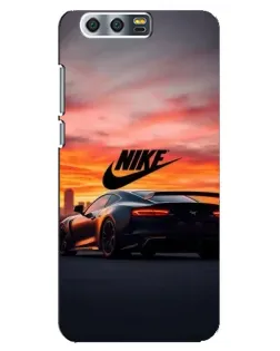 Чехол для Huawei Honor 9 (Glory 9, STF) с картинкой «Nike и суперкар»