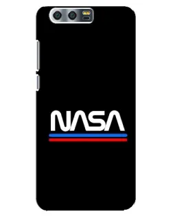 Чехол для Huawei Honor 9 (Glory 9, STF) с картинкой «NASA — классика Red Blue»