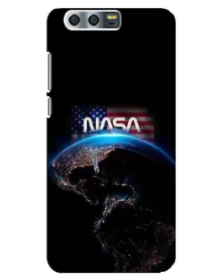 Чехол для Huawei Honor 9 (Glory 9, STF) с картинкой «Земля из космоса NASA»