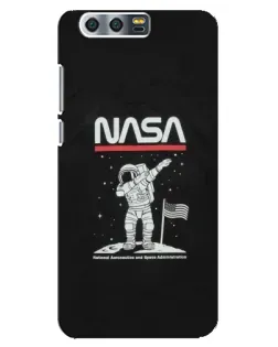 Чехол для Huawei Honor 9 (Glory 9, STF) с картинкой «NASA — шагаем по Луне»