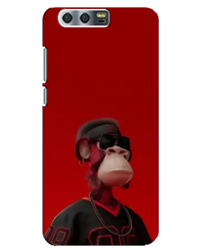 Чехол для Huawei Honor 9 (Glory 9, STF) с картинкой «Bored Ape в красном»