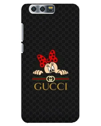 Чехол для Huawei Honor 9 (Glory 9, STF) с картинкой «Минни Маус Gucci — черный»