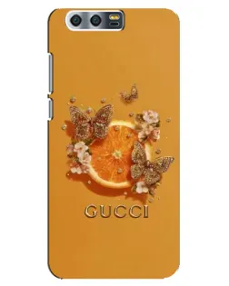 Чехол для Huawei Honor 9 (Glory 9, STF) с картинкой «Gucci — золотые бабочки» Чехол для Huawei Honor 9 (Glory 9, STF) с картинкой «Gucci — золотые бабочки»