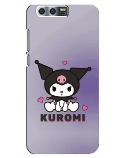 Чехол для Huawei Honor 9 (Glory 9, STF) с картинкой «Kuromi — фиолетовый арт»