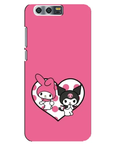 Чехол для Huawei Honor 9 (Glory 9, STF) с картинкой «Kuromi и My Melody»