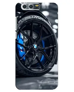 Чехол для Huawei Honor 9 (Glory 9, STF) с картинкой «Колесо BMW вблизи»
