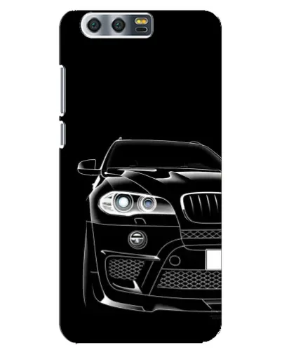 Чехол для Huawei Honor 9 (Glory 9, STF) с картинкой «Темный силуэт BMW»