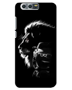 Чехол для Huawei Honor 9 (Glory 9, STF) с картинкой «BMW и лев»