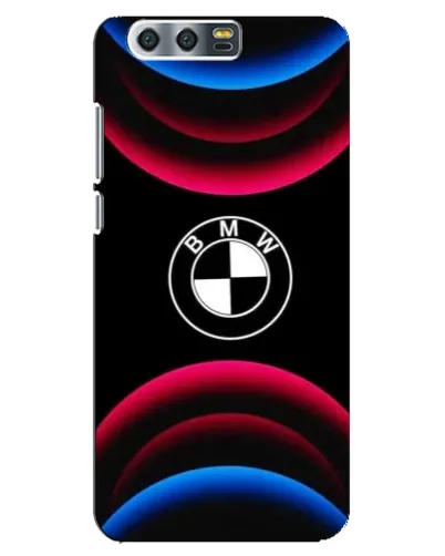 Чехол для Huawei Honor 9 (Glory 9, STF) с картинкой «Логотип BMW и неоновые дуги»