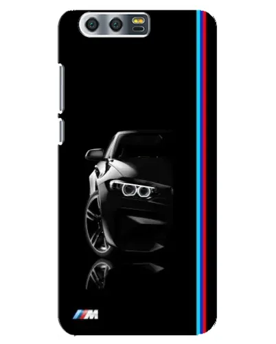 Чехол для Huawei Honor 9 (Glory 9, STF) с картинкой «Силуэт BMW в темноте»