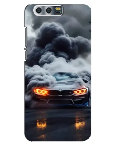 Чехол для Huawei Honor 9 (Glory 9, STF) с картинкой «BMW в дыму»