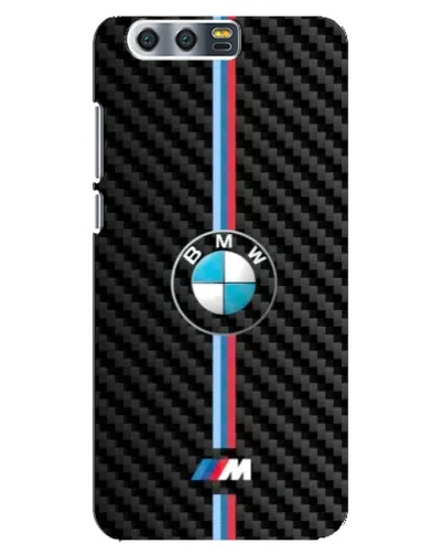 Чехол для Huawei Honor 9 (Glory 9, STF) с картинкой «Эмблема BMW и карбон»
