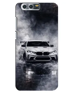Чехол для Huawei Honor 9 (Glory 9, STF) с картинкой «BMW сквозь туман»