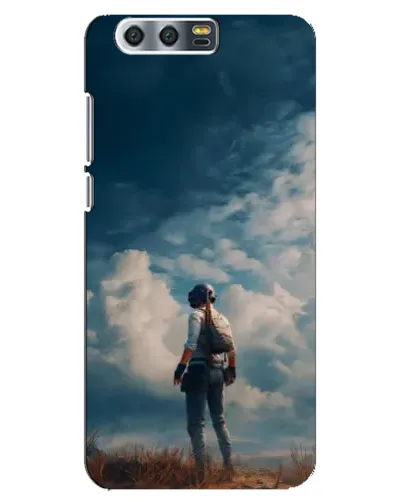 Чехол для Huawei Honor 9 (Glory 9, STF) с картинкой «Герой PUBG на скале»