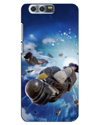 Чехол для Huawei Honor 9 (Glory 9, STF) с картинкой «Десант PUBG — прыжок»
