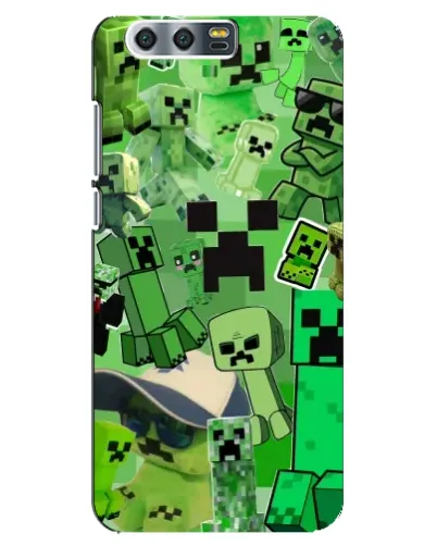 Чехол для Huawei Honor 9 (Glory 9, STF) с картинкой «Криперы Minecraft»